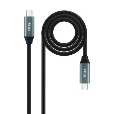 Nanocable Cable USB-C 3.2 Macho/Macho 1.5m Gris/Negro