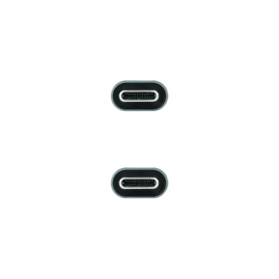 Nanocable Cable USB-C 3.2 Macho/Macho 1.5m Gris/Negro