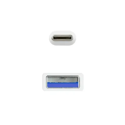Nanocable Cable USB 3.1 a USB-C Macho/Macho 2m Blanco