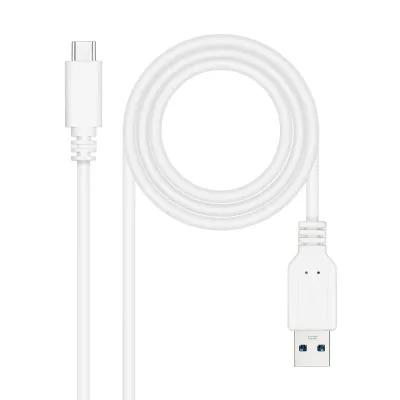 Nanocable Cable USB 3.1 a USB-C Macho/Macho 2m Blanco