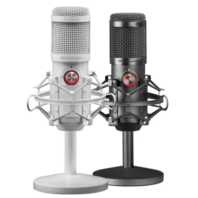 Mars Gaming MMICX Micrófono Profesional USB Blanco