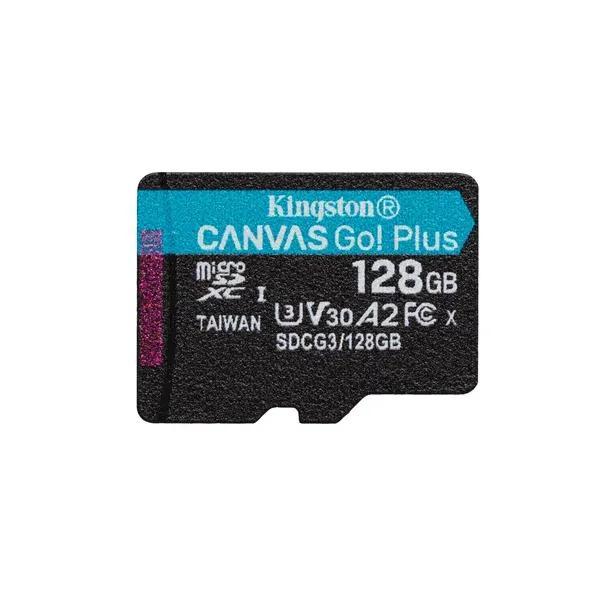 Kingston Canvas Go Plus MicroSDXC 128GB UHS-I U3 V30 Clase 10 + Adaptador SD