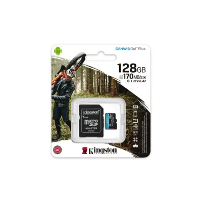 Kingston Canvas Go Plus MicroSDXC 128GB UHS-I U3 V30 Clase 10 +