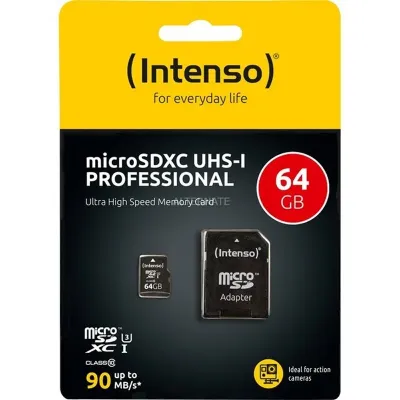 Intenso Tarjeta Micro SD SDXC Pro 64GB Clase 10 Intenso Tarjeta Micro SD SDXC Pro 64GB Clase 10
