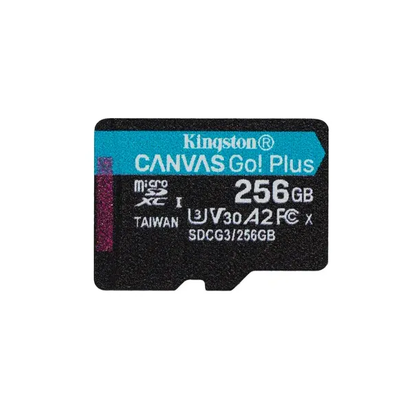 Kingston Canvas Go! Plus MicroSDXC 256GB UHS-I U3 V30 Clase 10