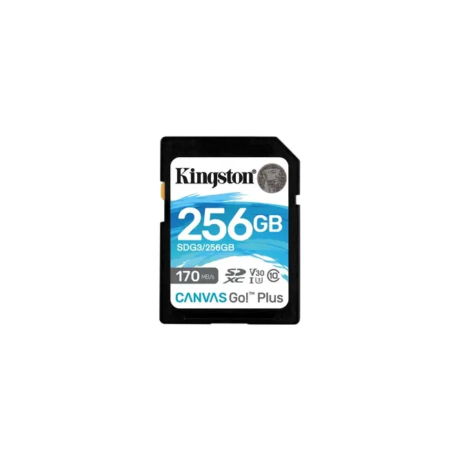 Kingston Canvas Go Plus SDXC 256GB UHS-I U3 V30 Clase 10