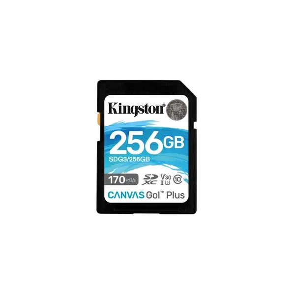 Kingston Canvas Go Plus SDXC 256GB UHS-I U3 V30 Clase 10