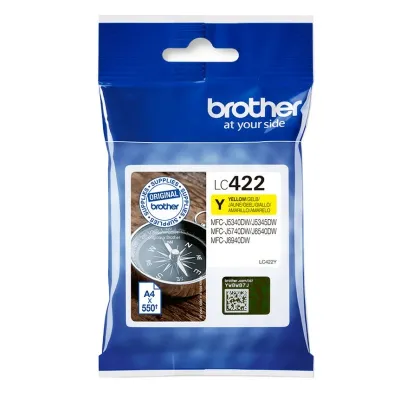 Brother cartucho lc422y amarillo