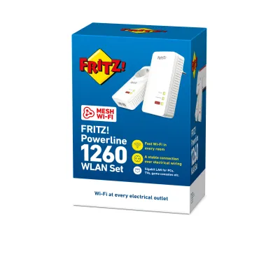 AVM Fritz! Powerline 1260E Pack Extensor WiFi Gigabit
