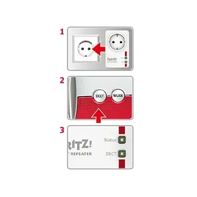 Fritz! DECT 100 Repetidor DECT para Teléfonos Inalámbricos