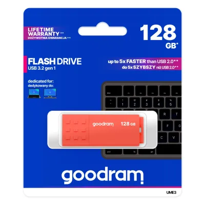 Goodram ume3 lápiz usb 128gb usb 3.0 naranja Goodram ume3 lápiz usb 128gb usb 3.0 naranja