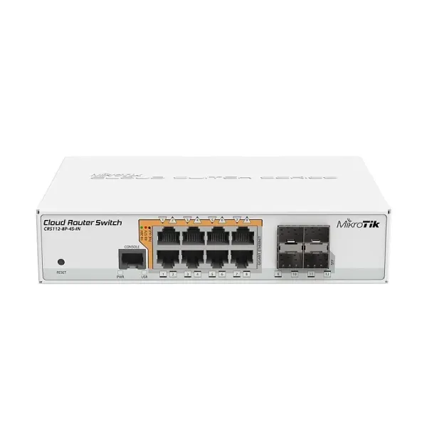 Mikrotik CRS112-8P-4S-IN Switch Gigabit 8 Puertos + 4 SFP PoE