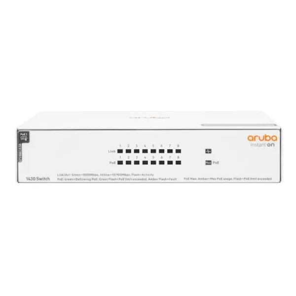 HPE Instant On 1430 8G Class4 Switch No Gestionado L2 8 Puertos Gigabit Ethernet PoE 64W