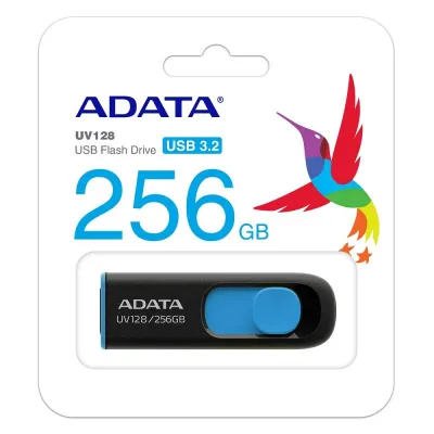 Adata lapiz usb uv128 256gb usb 3.2 negro/azul Adata lapiz usb uv128 256gb usb 3.2 negro/azul