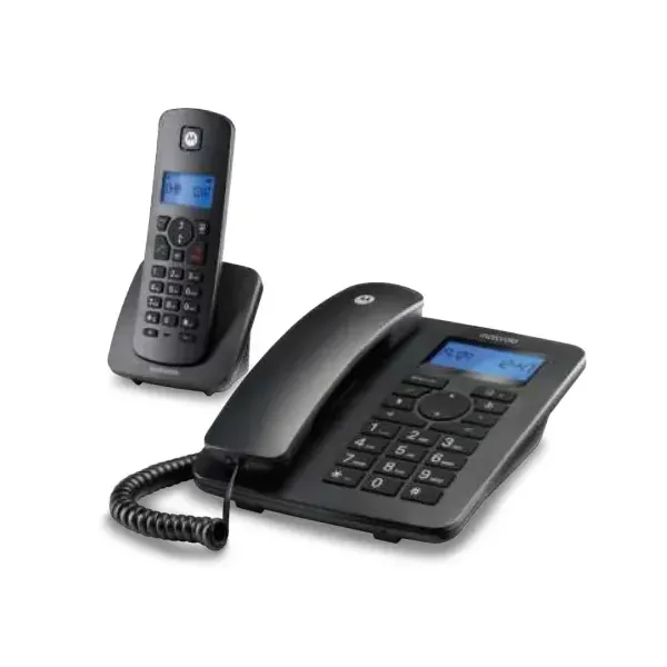 Motorola c4201 telefono combo fijo + dect negro