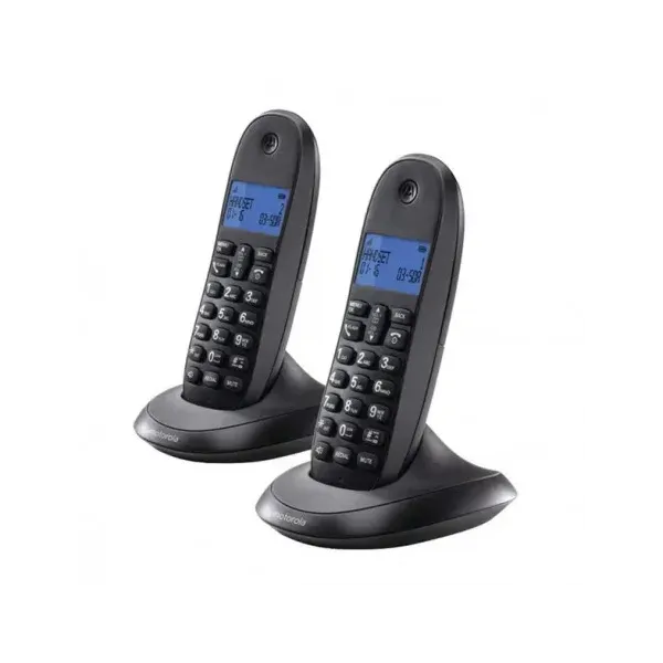 Motorola c1002 lb+ telefono dect duo gris-granate