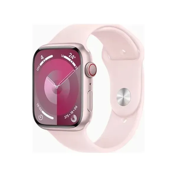 Apple Watch Series 9 GPS + Cellular 45mm Caja de Aluminio Rosa con Correa Deportiva Rosa Claro Sport