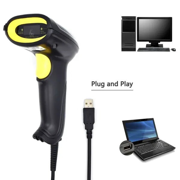 Ewent Lector de Códigos de Barras Láser 1D USB