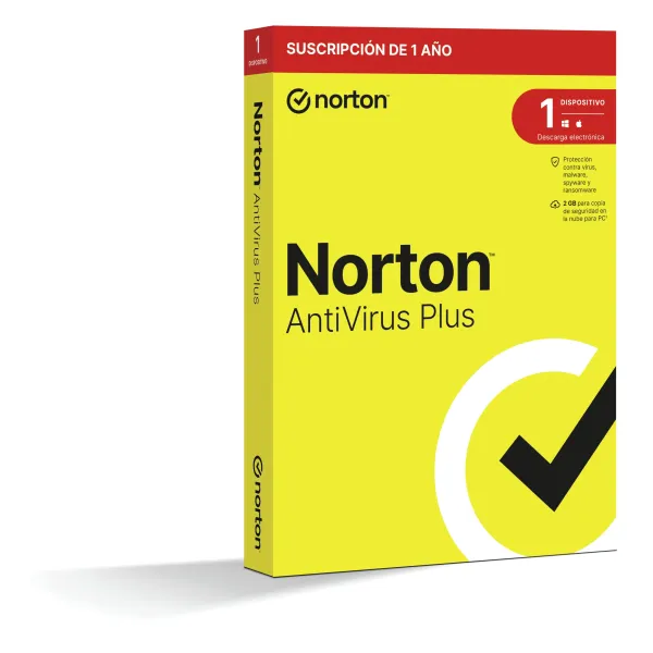 Norton Antivirus Plus 2024 | 1 Dispositivo PC/Mac | 1 año | Soporte físico