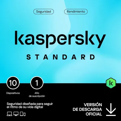 Kaspersky Standard Antivirus 2024 | 10 Dispositivos | 1 año |
