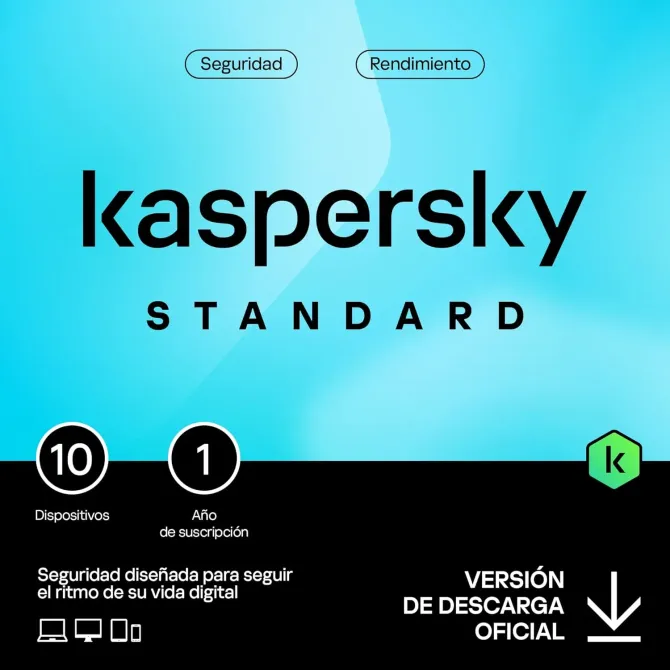 Kaspersky Standard Antivirus 2024 | 10 Dispositivos | 1 año |
