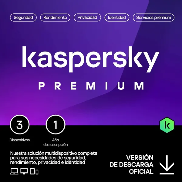Kaspersky Premium Total Security 3 Dispositivos Licencia Digital 1 Año