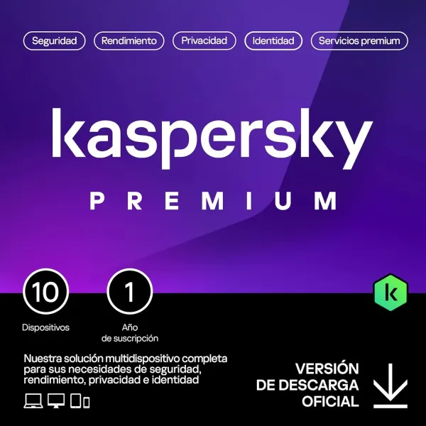 Kaspersky Premium Total Security 2024 | 10 Dispositivos | 1 año | Descarga electrónica