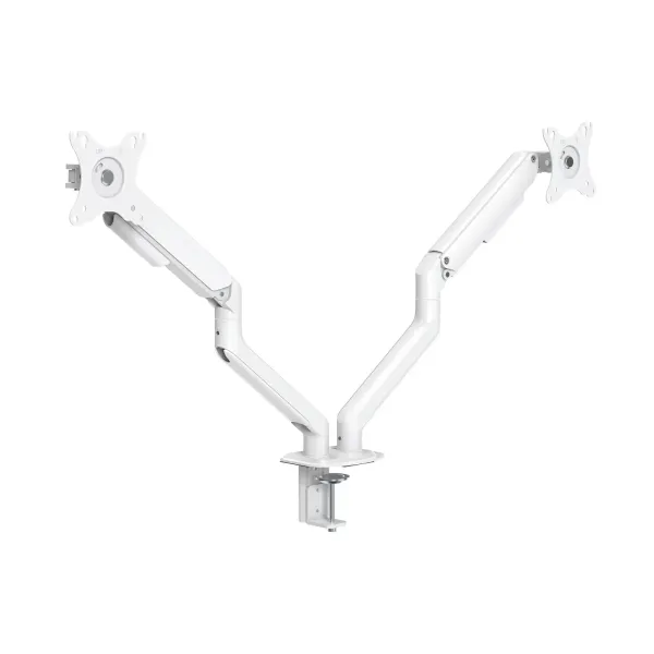 TooQ DB4132TNR-W Soporte de Mesa Giratorio/Inclinable para 2 Monitores 17"-25" VESA 100x100 Máx 9Kg 