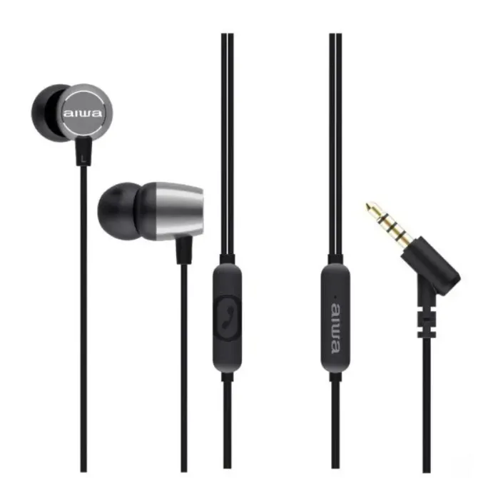 Aiwa ESTM-30SL Auriculares Inear con Cable Plateados