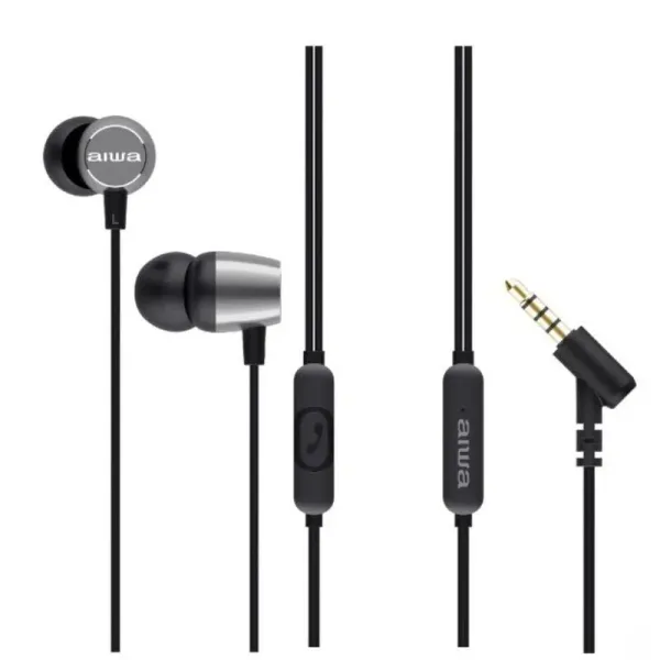 Aiwa ESTM-30SL Auriculares Inear con Cable Plateados 