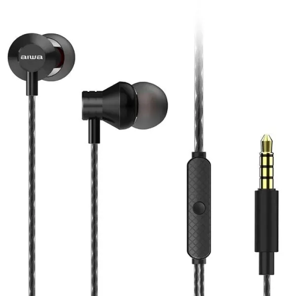 Aiwa ESTM-50 Auriculares con Micrófono Negros 