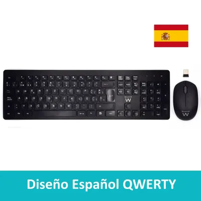 Ewent teclado+ratón inalámbrico ew3256 negro Ewent teclado+ratón inalámbrico ew3256 negro