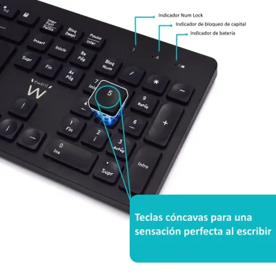 Ewent teclado+ratón inalámbrico ew3256 negro Ewent teclado+ratón inalámbrico ew3256 negro