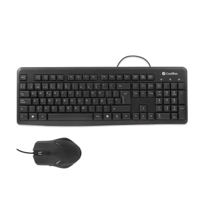 Coolbox kit teclado + raton usb con cable Coolbox kit teclado + raton usb con cable