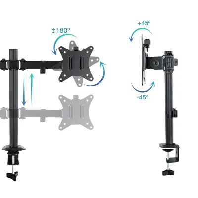 TooQ Soporte de Mesa para 2 Pantallas 17-27" Negro