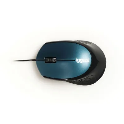 Iggual Com-Ergonomic-R Ratón Óptico 800DPI Azul Iggual Com-Ergonomic-R Ratón Óptico 800DPI Azul