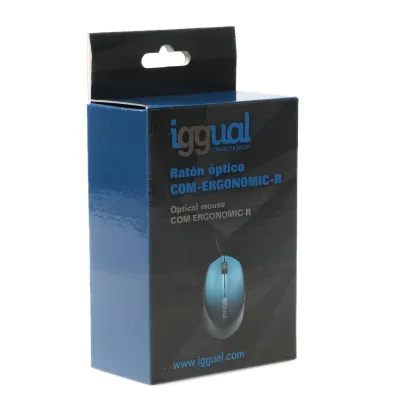 Iggual Com-Ergonomic-R Ratón Óptico 800DPI Azul Iggual Com-Ergonomic-R Ratón Óptico 800DPI Azul