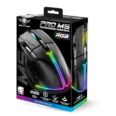 Spirit of Gamer Pro M5 RGB Ratón Gaming 12800DPI Negro Spirit of Gamer Pro M5 RGB Ratón Gaming 12800DPI Negro