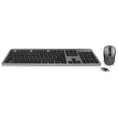 Ewent EW3272 Combo Teclado Inalámbrico + Ratón Gris/Negro Ewent EW3272 Combo Teclado Inalámbrico + Ratón Gris/Negro