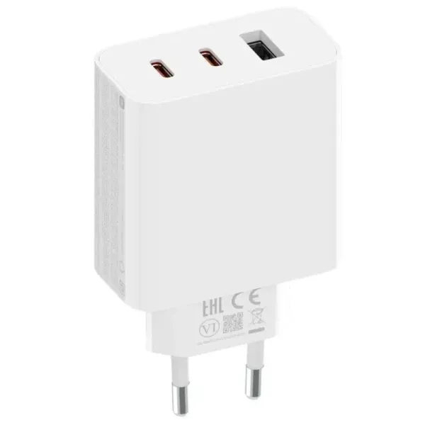 Xiaomi 2C1A Gan Cargador de Pared 67W 3.25A 1xUSB 2xUSB-C Blanco 