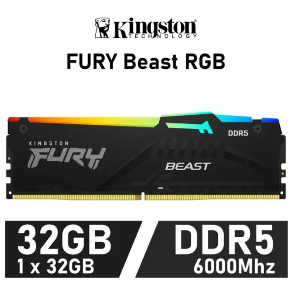 Kingston Fury Beast RGB 32GB DDR5 6000MHz CL30 1.4v