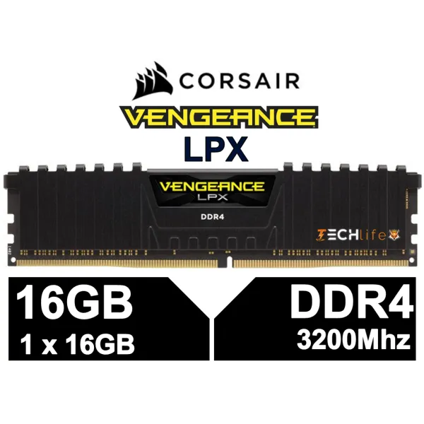 Corsair Vengeance LPX DDR4 3200MHz PC4-25600 16GB CL16 Negro