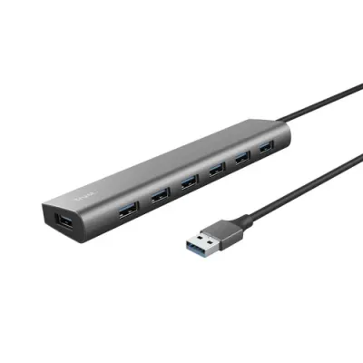 Trust Halyx HUB USB a 7 Puertos USB 3.2 Gris