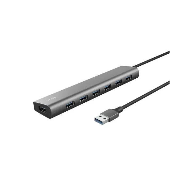 Trust Halyx HUB USB a 7 Puertos USB 3.2 Gris