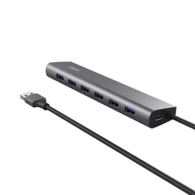 Trust Halyx HUB USB a 7 Puertos USB 3.2 Gris
