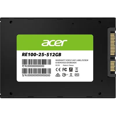 Acer RE100 SSD 512GB 2.5" a 557MB/s SATA 6GB/s Acer RE100 SSD 512GB 2.5" a 557MB/s SATA 6GB/s