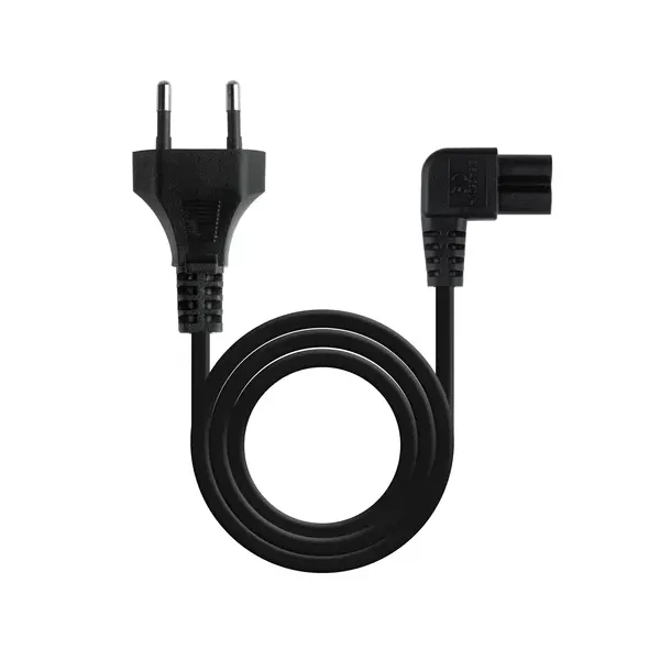 Nanocable Cable de Alimentación Acodado CEE7Macho a C7 Hembra Negro 1.8m 