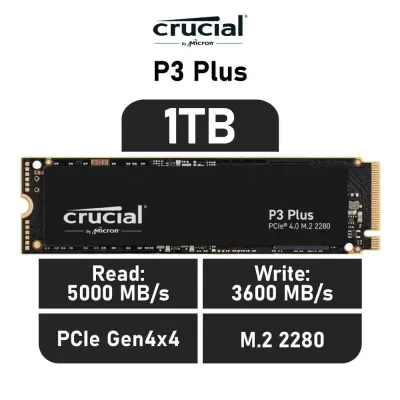 Crucial P3 Plus 1TB SSD M.2 3D NAND NVMe PCIe 4.0