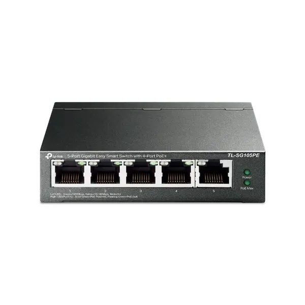 TP-Link TL-SG105PE Switch 5 Puertos Gigabit con 4 Puertos PoE+