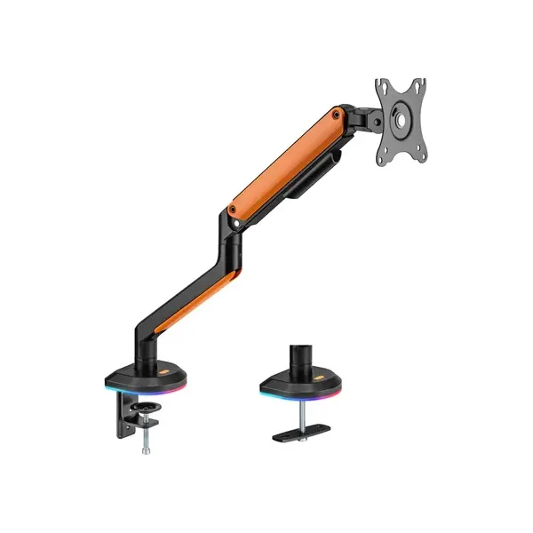 Aisens Soporte de Mesa RGB Gaming Giratorio e Inclinable para Monitor/TV 9Kg 17" a 32" Naranja 